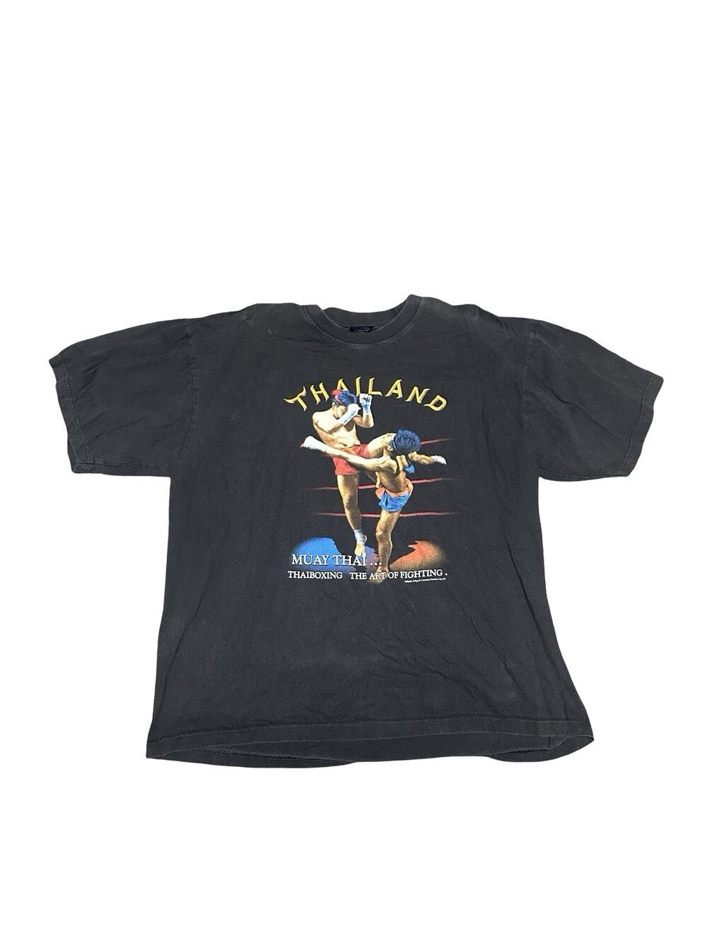 Thailand Muay Thai T Shirt Adult XXL Black Boxing Graphic Tee